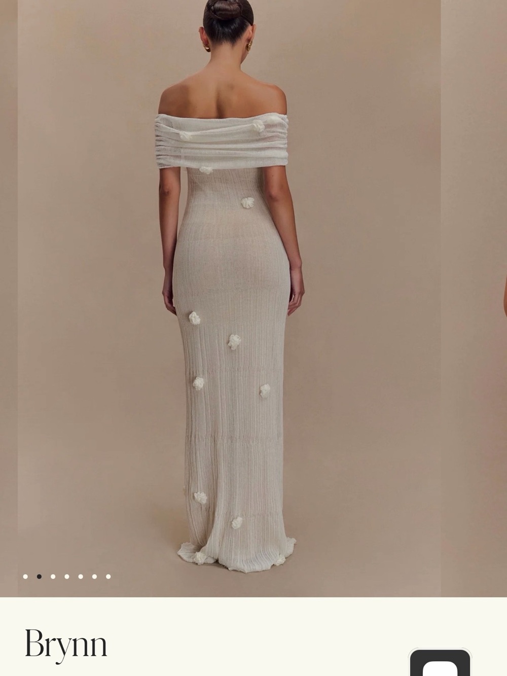 Orchid Knit Maxi Dress - Ivory - Picture 2 of 11